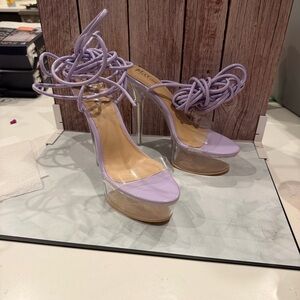 Mixx Shuz Lilac Strappy Heels